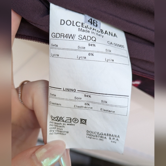 Dolce & Gabbana Red/Pink Floral Silk Midi Sleeveles Dress Zip Back Size 46 US 10 - Picture 8 of 13